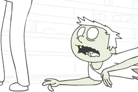 经典丧尸动漫！爷爷在超市给孙女买零食，突然被一只僵尸咬住了腿视频封面