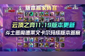 云顶之弈11.19版本更新，斗士恶魔德莱文卡尔玛成版本答案图片
