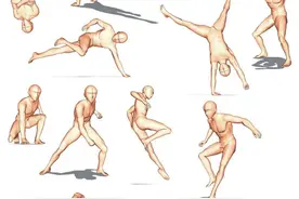 「绘画参考」Mangapose 人体3D动态动作姿势参考（动态速写素材）图片