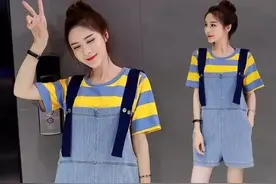 适合小个子女生穿的短裤套装，一套比一套美，真想全部收下图片