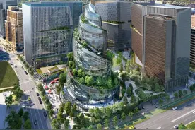 亚马逊阿灵顿新总部大楼设计方案，再现科技巨头的创新力图片