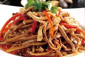 黑芥炒鸡丝的详细制作教程图片