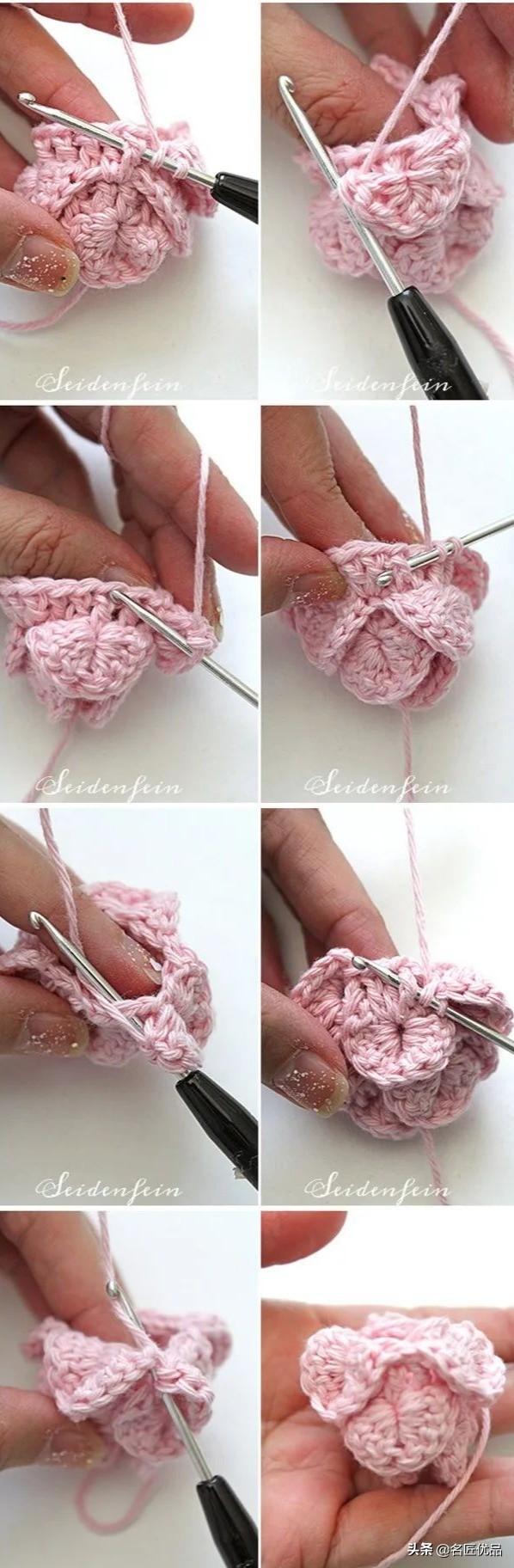 温暖毛线钩鱼鳞的方法