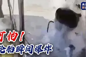 可怕！越南工人修补轮胎时被“炸飞”图片