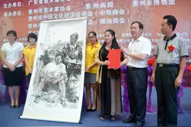 “泼墨丹青”尽现"爱的力量"!惠州女画家用笔墨致敬抗疫英雄图片