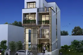 7米面宽怎么建农村别墅？看看这套户型，挑空客厅、健身房全都有图片