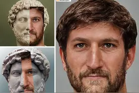 他把经典雕塑人物还原成真人，连细节都那么逼真图片