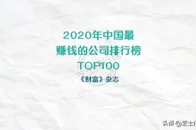 2020年中国最赚钱的公司排行榜TOP100图片