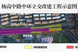 杨高中路中环立交改造明晚开工，绕行示意图在此！图片