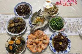 周末回家吃饭母亲做了一桌妈妈菜，晒圈火了，网友：还是娘最疼人图片