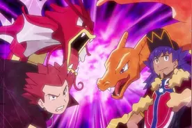 宝可梦12：首场极巨化对战！红色暴鲤龙出现 还有凤凰喷火龙图片