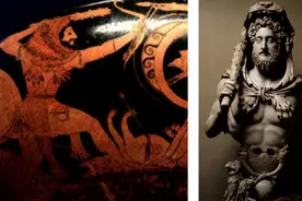 云冈石窟的希腊大力神赫拉克利斯图片