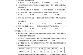 陕西西安某工大附中往年新初一分班考试数学试题图片