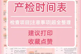 超全产检时间表|教你看会B超单|建议收藏！图片