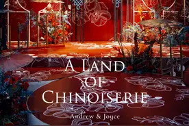 红蓝配色的撞色新中式婚礼，诠释缥缈的中式禅意图片