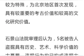 多次进入北京石景山古墓盗掘瓷碗贴饰，5名“盗墓贼”获刑图片
