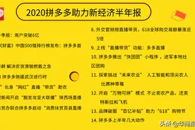 《2020拼多多助力新经济半年报》发布——拼多多带火新助农 红了县域火了农货图片