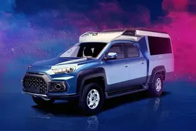 适合钓鱼自驾游的皮卡，江铃域虎新车型曝光，外观霸气，原厂带盖图片