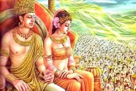 出生时，一步走出一莲花的佛陀图片