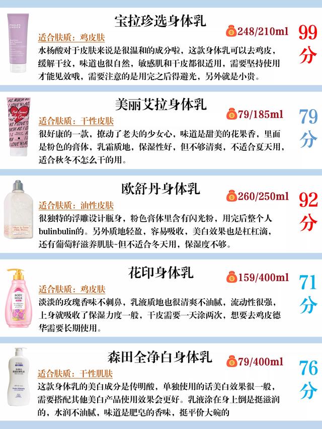 夏天涂脖子美白身体乳