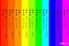 12色相颜色RGB标准值图片