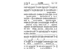 萨克斯bE指法演奏bB调歌曲《红尘情歌》的简谱图片