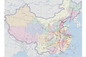 我国时速300km/h以上的高铁分布图，你在的城市有几条？图片