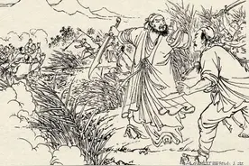 连环画水浒传78：阮小七把何涛送到大路口，何涛自寻路回济州图片