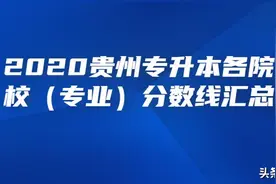 2020贵州专升本各院校（专业）合格分数线汇总图片