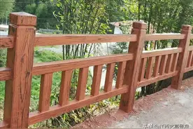贵州水泥仿木栏杆，贵州仿木围栏图片，贵州仿木护栏厂家安装工艺图片