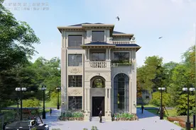 12.2×15.7m揭阳简约欧式别墅，双餐厅设计满足大家族用餐需求图片