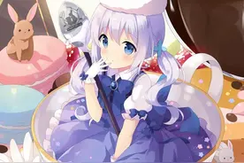 动漫美图分享～杯中少女图片