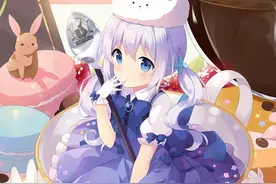 动漫美图分享～杯中少女图片