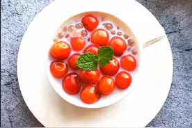 五月樱桃红了，做一杯夏日特饮樱桃牛奶西米露，Q弹香甜超诱人图片