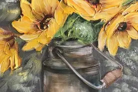 画布上的手工油画抽象绘画抽象艺术图片