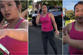 窝里斗？美国亚裔女子当众歧视谩骂亚裔男子，还称没骂人是在说唱图片