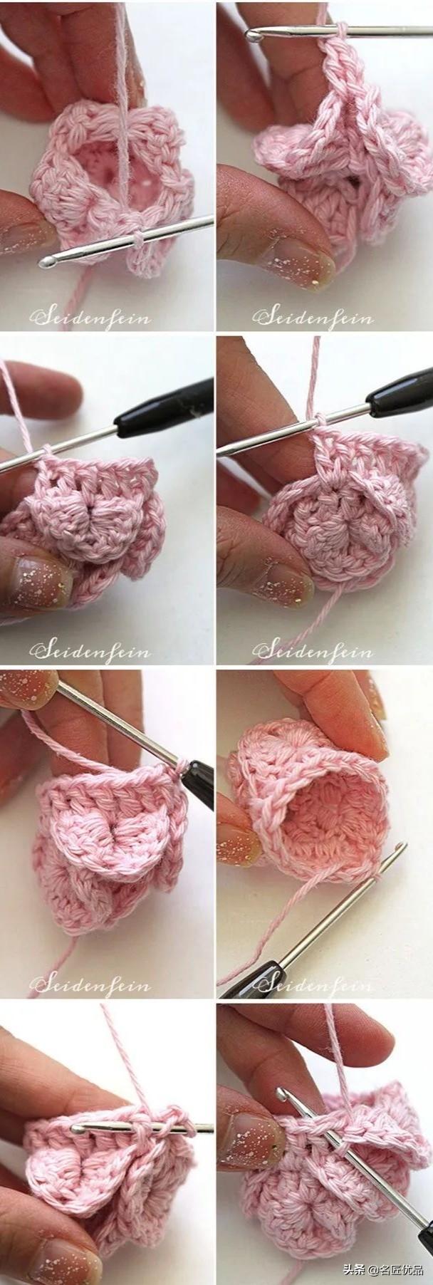 温暖毛线钩鱼鳞的方法