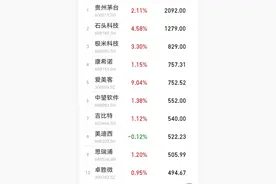 A股前十高价股图片