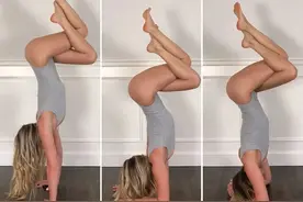 练瑜伽，头倒立、肘倒立、手倒立如何慢慢离墙？这3套动作要常练图片