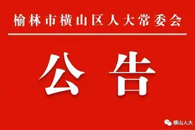 榆林市横山区人大常委会公告图片