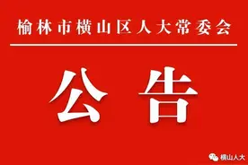 榆林市横山区人大常委会公告图片