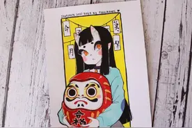 马克笔插画：明艳可爱的小妖怪~这组真的必须收！！！图片