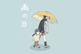 画师创作猫和主人的雨中小故事，画风好萌故事好逗图片