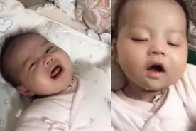 婴儿“吃饱”后模样有多萌？表情变化形象生动，与喝奶前是俩状态图片