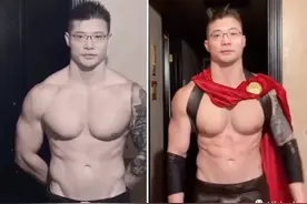 “肌肉金轮”爆红网络！看到原版视频后，网友直呼我可以图片