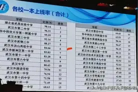 武汉各高中一本上线率图片