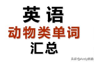 英文动物类单词汇总图