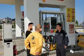 潮阳区：无牌证摩托车 无法进站加油图片