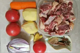 最简单的西红柿炖牛腩教程，再手残也能成功，做给孩子吃助发育图片