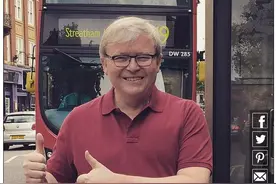 澳大利亚前总理陆克文被误认成Uber司机 还真给送到地儿了图片